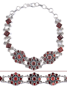 SKU 18011 - a Garnet Bracelets Jewelry Design image