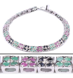 SKU 18501 - a Multi-stone Bracelets Jewelry Design image