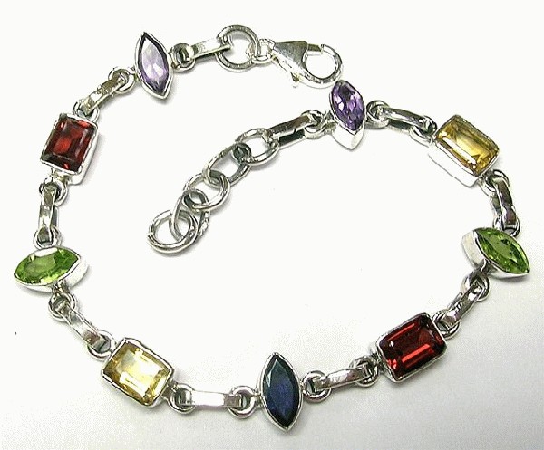 SKU 5529 - a Multi-stone Bracelets Jewelry Design image
