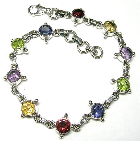 SKU 5530 - a Multi-stone Bracelets Jewelry Design image