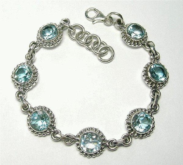 SKU 5556 - a Blue Topaz Bracelets Jewelry Design image