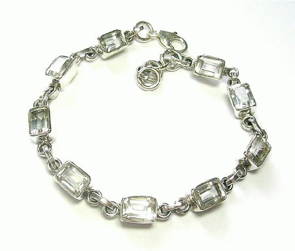 SKU 5590 - a White topaz Bracelets Jewelry Design image
