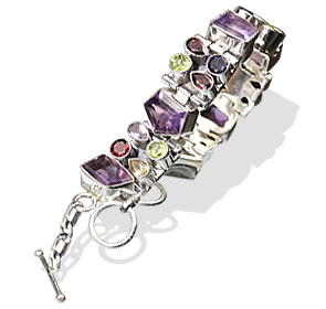 SKU 8103 - a Multi-stone Bracelets Jewelry Design image