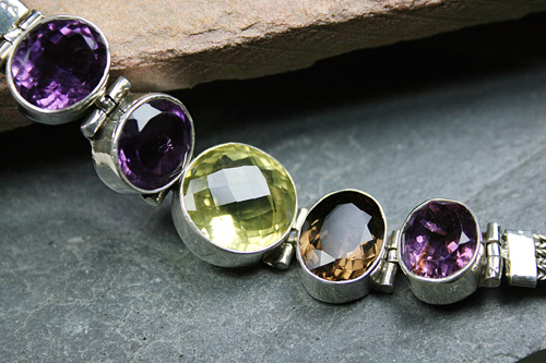 SKU 8110 - a Multi-stone Bracelets Jewelry Design image