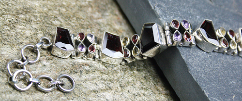 SKU 8111 - a Garnet Bracelets Jewelry Design image