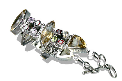 SKU 8114 - a Multi-stone Bracelets Jewelry Design image