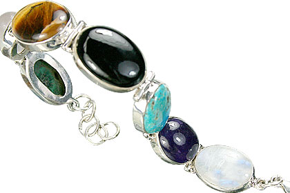 SKU 8120 - a Multi-stone Bracelets Jewelry Design image