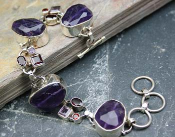 SKU 8138 - a Amethyst Bracelets Jewelry Design image