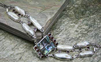 SKU 8147 - a Abalone Bracelets Jewelry Design image