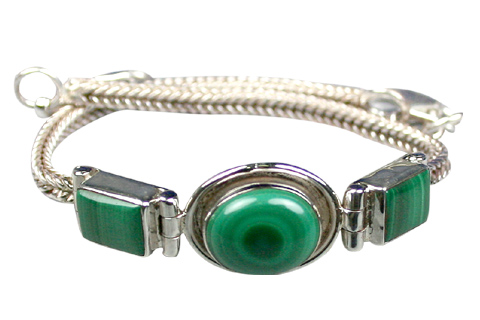 SKU 9100 - a Malachite Bracelets Jewelry Design image