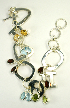 SKU 9487 - a Multi-stone bracelets Jewelry Design image