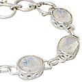 10046: Silver Setting White moonstone bracelets