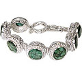 Design 10096: green emerald staff picks bracelets