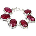 Design 10097: red ruby art-deco bracelets