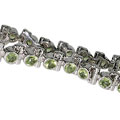 Design 10103: green peridot tennis bracelets
