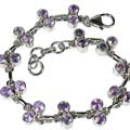 10110: Silver Setting purple amethyst engagement bracelets