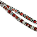 Design 10115: red garnet tennis bracelets