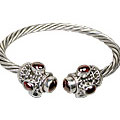 Design 10295: red garnet ethnic bracelets