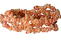 Design 10312: orange sunstone chipped bracelets