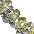 10378: Silver Setting Green lemon quartz bracelets