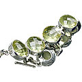 Design 10385: green lemon quartz bracelets