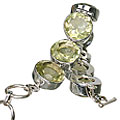 Design 10389: green lemon quartz art-deco bracelets