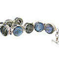 10392: Silver Setting Gray, Blue labradorite bracelets