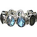 Design 10401: blue,gray labradorite art-deco bracelets