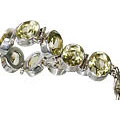 Design 10403: green lemon quartz art-deco bracelets