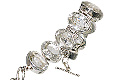 10423: Silver Setting White crystal bracelets