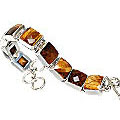 Design 10426: brown tiger eye art-deco, mens bracelets