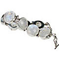 10432: Silver Setting White moonstone bracelets