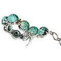 Design 10434: green turquoise adjustable bracelets