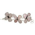 Design 10536: pink rose quartz ethnic, flower bracelets