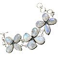 Design 10603: white moonstone ethnic bracelets