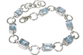 10740: Silver Setting Blue blue topaz bracelets