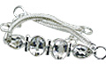 10858: Silver Setting White crystal bracelets