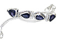 10862: Silver Setting Blue iolite bracelets
