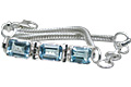 10865: Silver Setting Blue blue topaz bracelets