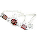 11035: red garnet  art-deco bracelets