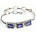 Design 11086: blue,purple iolite bracelets