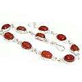 Design 11090: orange,red carnelian bracelets