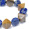Design 11171: blue,brown,multi-color lapis lazuli bracelets