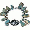 Design 11175: black,blue,multi-color jasper chipped, chunky, ethnic, tribal bracelets