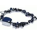 11232: Beaded black hematite bracelets