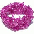 Design 11249: pink crystal chipped, stretch bracelets