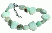 11432: Beaded green chrysoprase bracelets