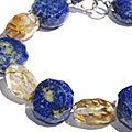 Design 11500: blue,brown,multi-color lapis lazuli chunky bracelets