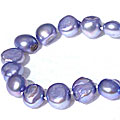 11534: Beaded purple pearl bracelets