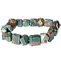 Design 11714: green,red bloodstone stretch bracelets